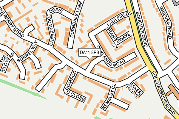 DA11 8PB map - OS OpenMap – Local (Ordnance Survey)