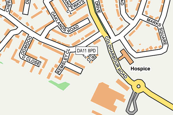 DA11 8PD map - OS OpenMap – Local (Ordnance Survey)