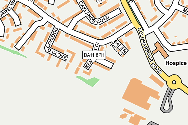 DA11 8PH map - OS OpenMap – Local (Ordnance Survey)