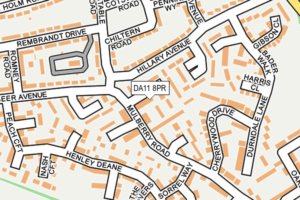 DA11 8PR map - OS OpenMap – Local (Ordnance Survey)