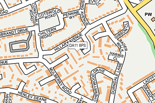 DA11 8PS map - OS OpenMap – Local (Ordnance Survey)