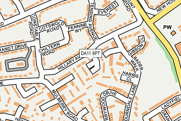 DA11 8PT map - OS OpenMap – Local (Ordnance Survey)