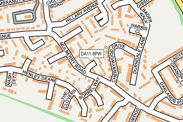DA11 8PW map - OS OpenMap – Local (Ordnance Survey)