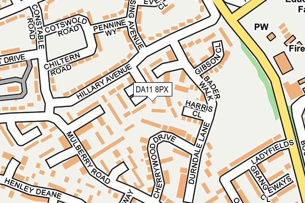 DA11 8PX map - OS OpenMap – Local (Ordnance Survey)