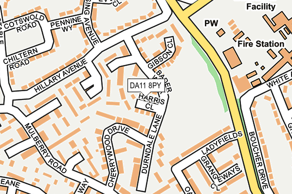 DA11 8PY map - OS OpenMap – Local (Ordnance Survey)