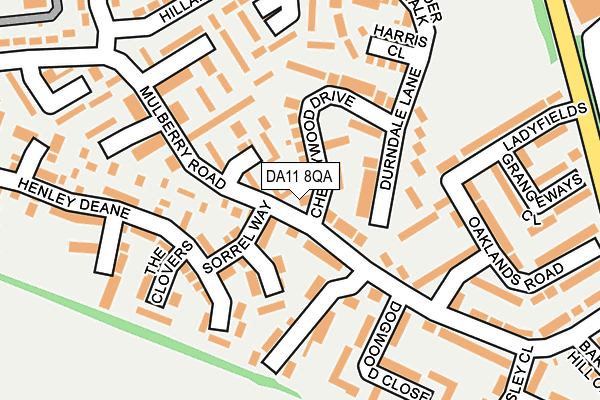DA11 8QA map - OS OpenMap – Local (Ordnance Survey)