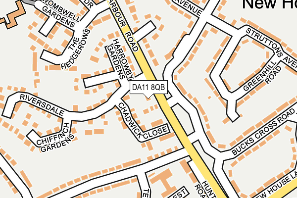DA11 8QB map - OS OpenMap – Local (Ordnance Survey)