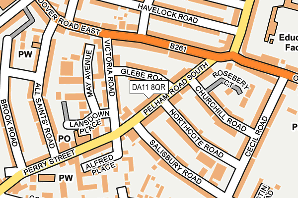 DA11 8QR map - OS OpenMap – Local (Ordnance Survey)