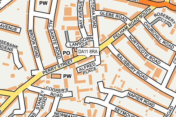 DA11 8RA map - OS OpenMap – Local (Ordnance Survey)