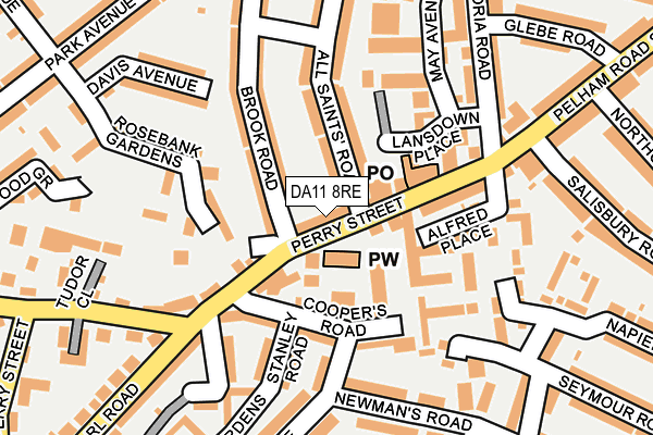 DA11 8RE map - OS OpenMap – Local (Ordnance Survey)