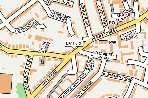 DA11 8RF map - OS OpenMap – Local (Ordnance Survey)