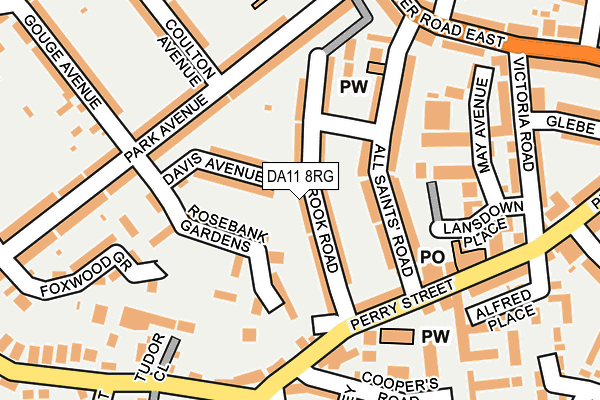 DA11 8RG map - OS OpenMap – Local (Ordnance Survey)