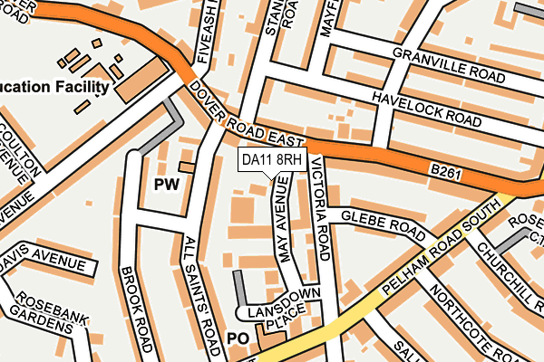 DA11 8RH map - OS OpenMap – Local (Ordnance Survey)