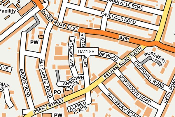 DA11 8RL map - OS OpenMap – Local (Ordnance Survey)