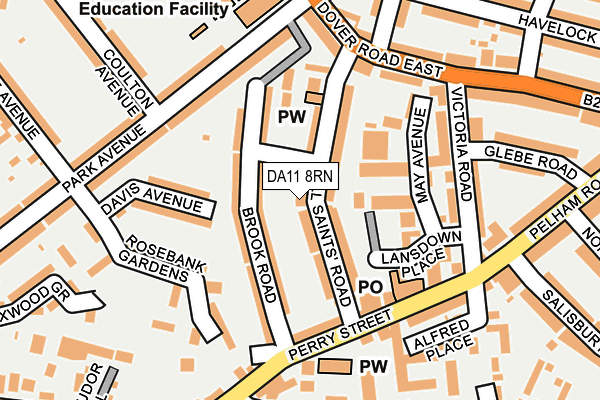 DA11 8RN map - OS OpenMap – Local (Ordnance Survey)