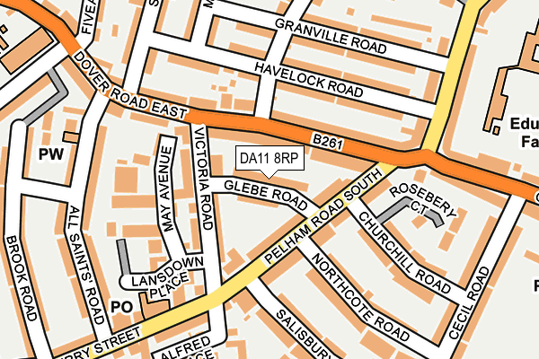 DA11 8RP map - OS OpenMap – Local (Ordnance Survey)