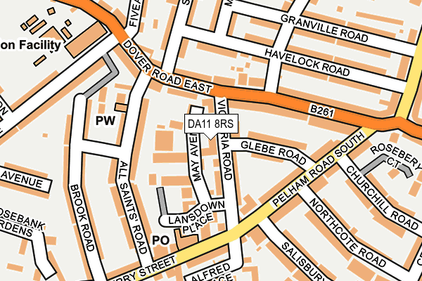 DA11 8RS map - OS OpenMap – Local (Ordnance Survey)