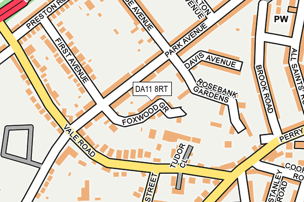DA11 8RT map - OS OpenMap – Local (Ordnance Survey)