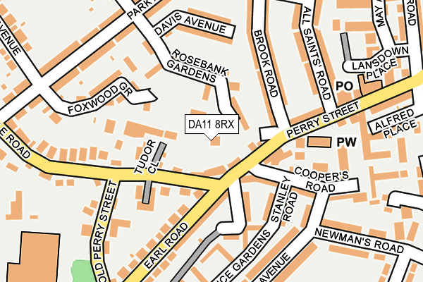 DA11 8RX map - OS OpenMap – Local (Ordnance Survey)