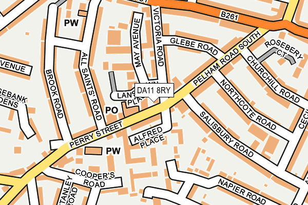 DA11 8RY map - OS OpenMap – Local (Ordnance Survey)