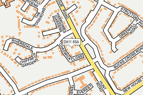 DA11 8SA map - OS OpenMap – Local (Ordnance Survey)