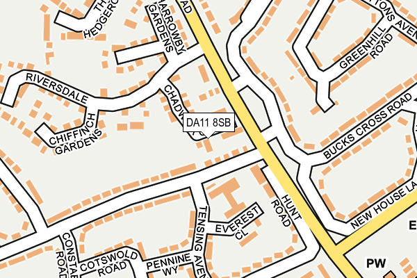 DA11 8SB map - OS OpenMap – Local (Ordnance Survey)