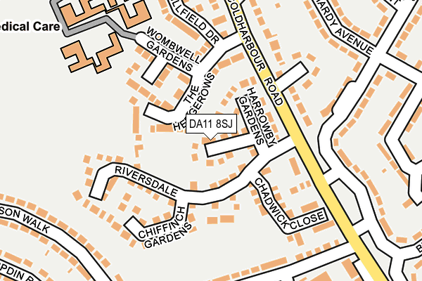 DA11 8SJ map - OS OpenMap – Local (Ordnance Survey)
