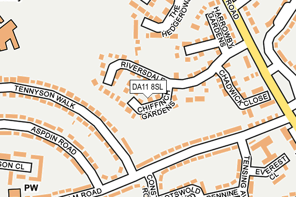 DA11 8SL map - OS OpenMap – Local (Ordnance Survey)