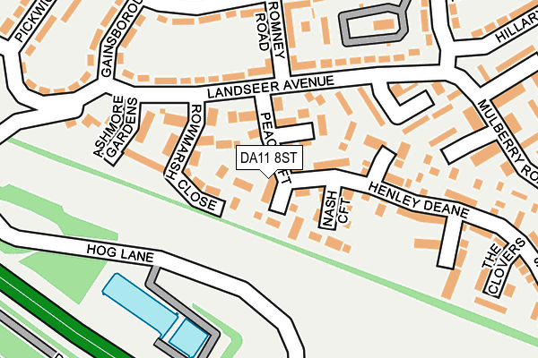 DA11 8ST map - OS OpenMap – Local (Ordnance Survey)
