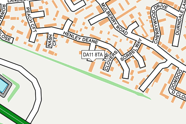 DA11 8TA map - OS OpenMap – Local (Ordnance Survey)