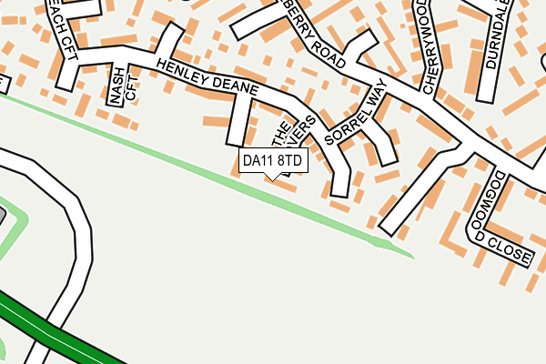 DA11 8TD map - OS OpenMap – Local (Ordnance Survey)