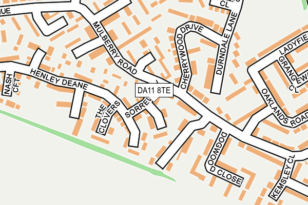 DA11 8TE map - OS OpenMap – Local (Ordnance Survey)