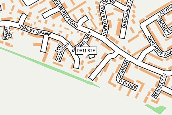 DA11 8TF map - OS OpenMap – Local (Ordnance Survey)