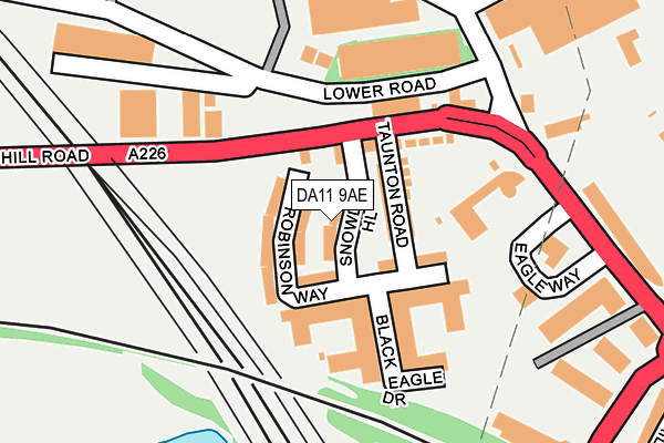 DA11 9AE map - OS OpenMap – Local (Ordnance Survey)