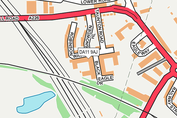 DA11 9AJ map - OS OpenMap – Local (Ordnance Survey)