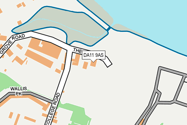 DA11 9AS map - OS OpenMap – Local (Ordnance Survey)