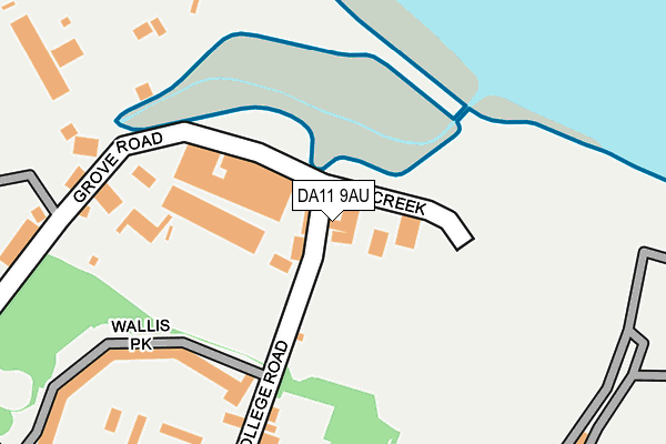 DA11 9AU map - OS OpenMap – Local (Ordnance Survey)