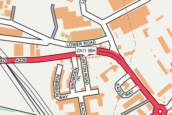 DA11 9BH map - OS OpenMap – Local (Ordnance Survey)