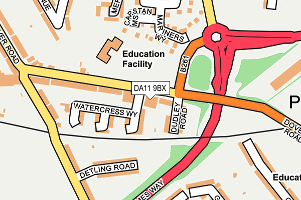 DA11 9BX map - OS OpenMap – Local (Ordnance Survey)