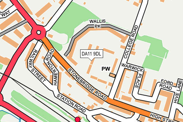 DA11 9DL map - OS OpenMap – Local (Ordnance Survey)