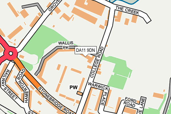 DA11 9DN map - OS OpenMap – Local (Ordnance Survey)