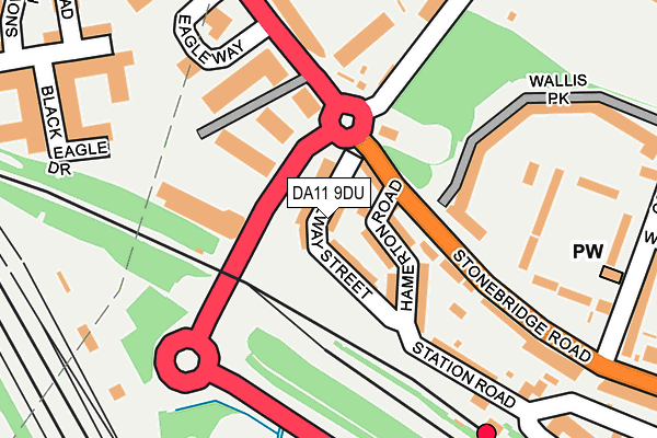 DA11 9DU map - OS OpenMap – Local (Ordnance Survey)