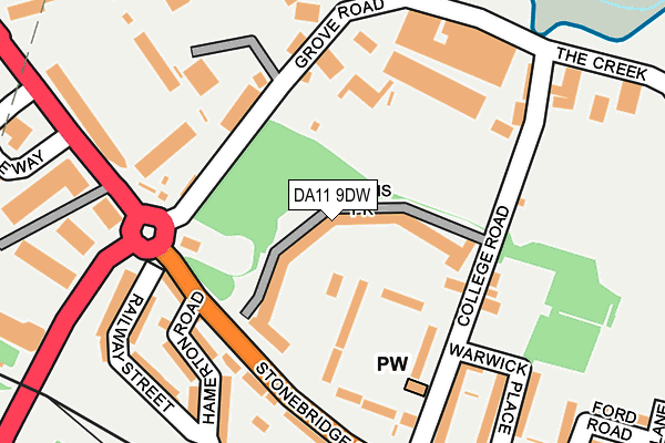 DA11 9DW map - OS OpenMap – Local (Ordnance Survey)
