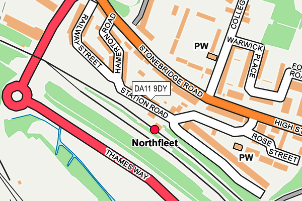 DA11 9DY map - OS OpenMap – Local (Ordnance Survey)
