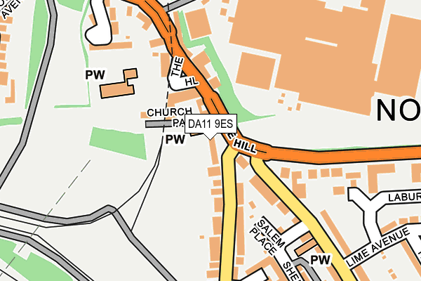 DA11 9ES map - OS OpenMap – Local (Ordnance Survey)