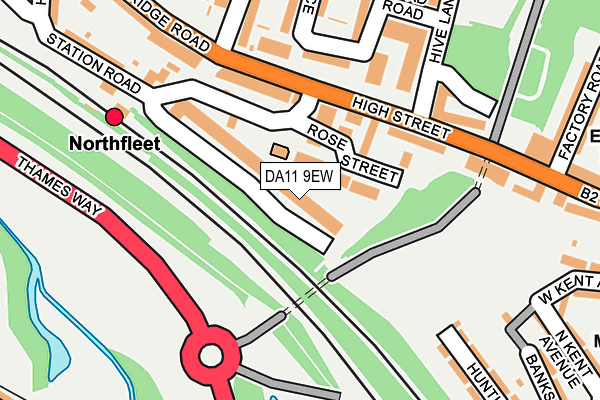 DA11 9EW map - OS OpenMap – Local (Ordnance Survey)