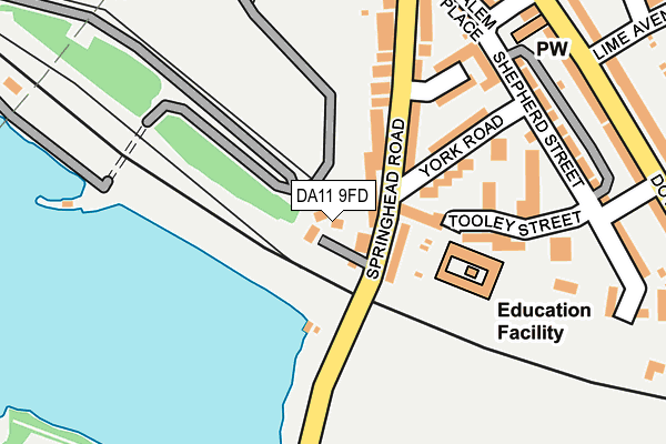 DA11 9FD map - OS OpenMap – Local (Ordnance Survey)