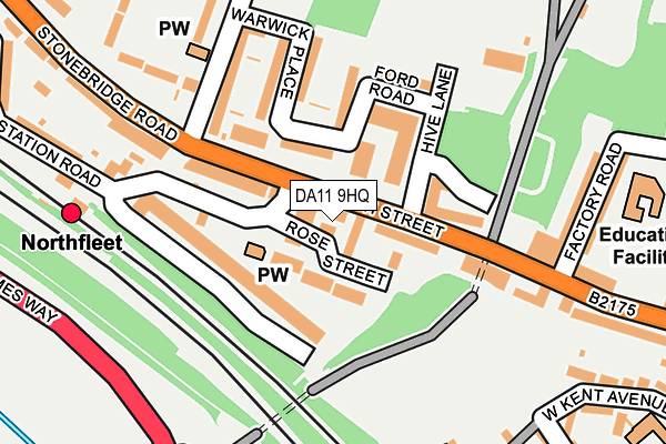 DA11 9HQ map - OS OpenMap – Local (Ordnance Survey)