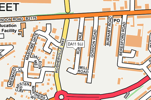 DA11 9JJ map - OS OpenMap – Local (Ordnance Survey)