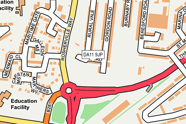 DA11 9JP map - OS OpenMap – Local (Ordnance Survey)